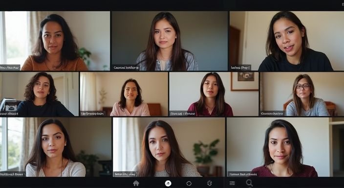 Diverse groep vrouwen in persoonlijke ruimtes met relaxte uitdrukkingen