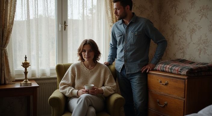 Een stel geniet van oudere vrouwen sexcontact West-Vlaanderen in een vintage hotelkamer.