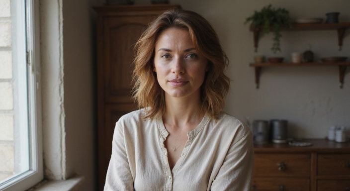 Een vrouw in haar veertiger jaren straalt vertrouwen en benaderbaarheid uit en wil BDSM sexcontact met oudere vrouwen.